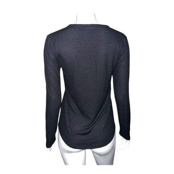 Athleta Women's Wind Down Sleep Top Henley Black Large NWOT - Picture 5 of 11